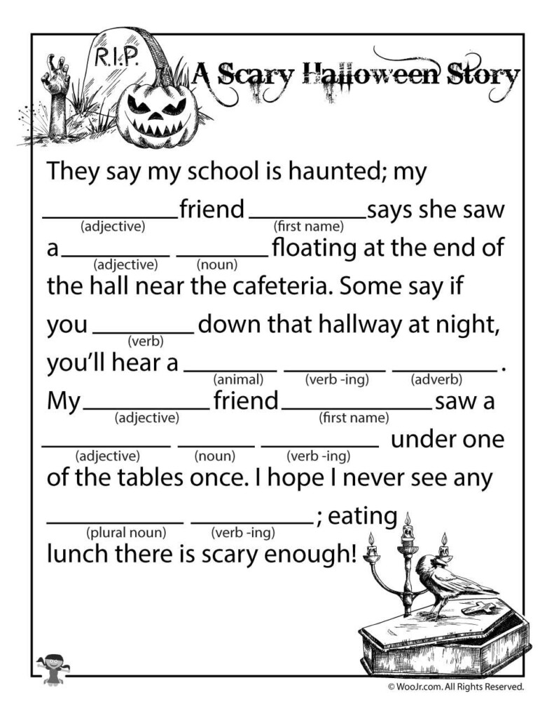 A Scary Halloween Story Mad Lib Woo Jr Kids Activities Halloween 