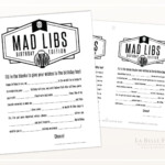 BREWERY Tour Or BEER TASTING Birthday Party Mad Libs Game With Black