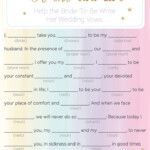 Bridal Shower Mad Libs Party Games Party Favors Games Aloli ru