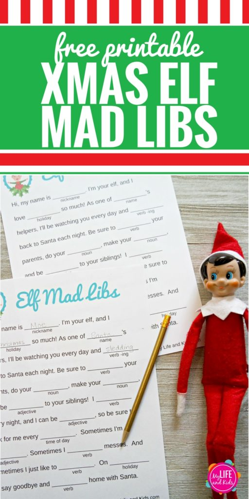 Christmas Elf Mad Libs My Life And Kids