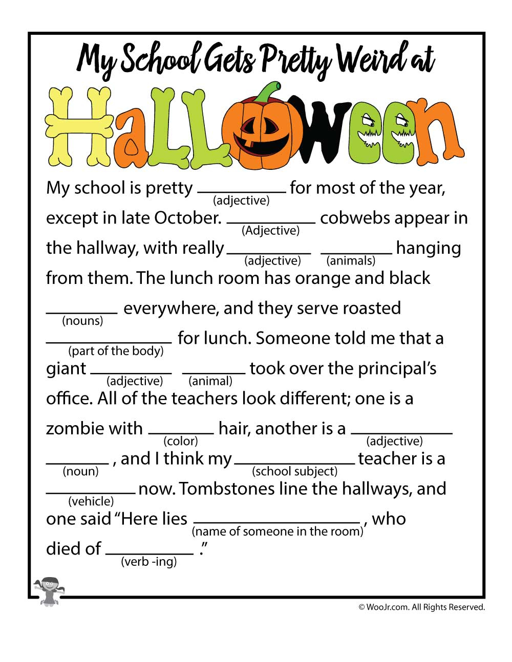 Free Halloween Mad Libs For Adults 2023 Printablemadlibs