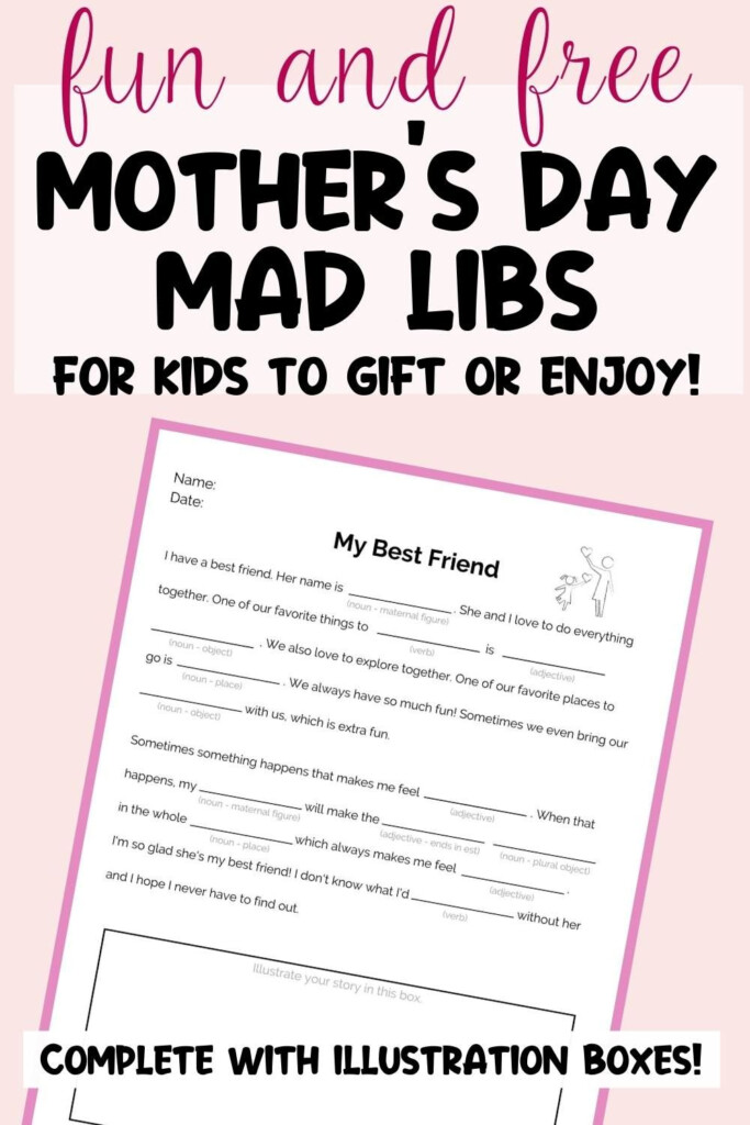 Free Mother s Day Mad Libs Printable In 2021 Mad Lib Books Printable 