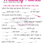 Free Printable Bridal Shower Mad Libs Printable Word Searches