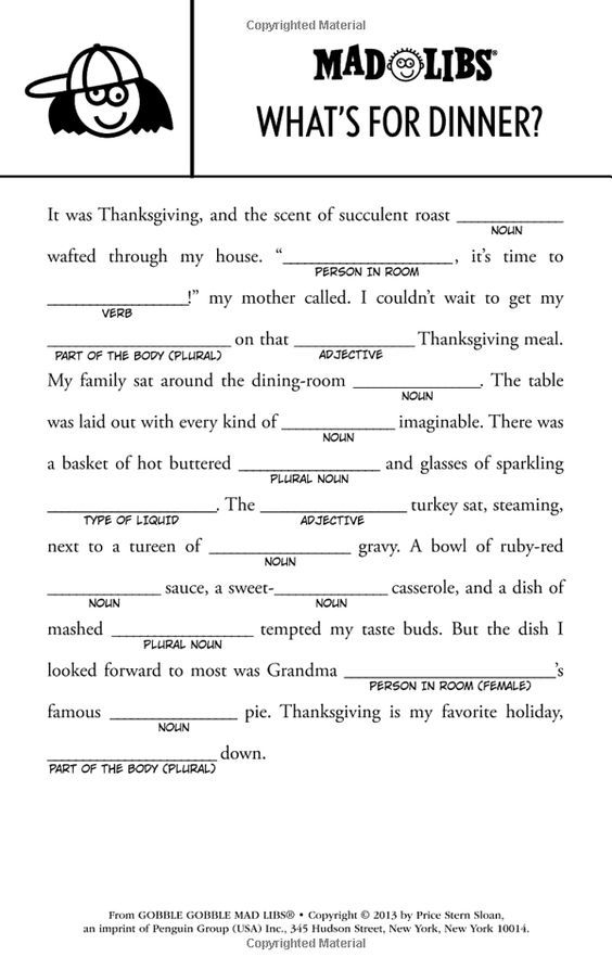 Gobble Gobble Mad Libs Roger Price Leonard Stern 9780843172928 