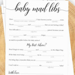 Greenery Baby Shower Mad Libs Printable Advice Card Baby Shower Funny