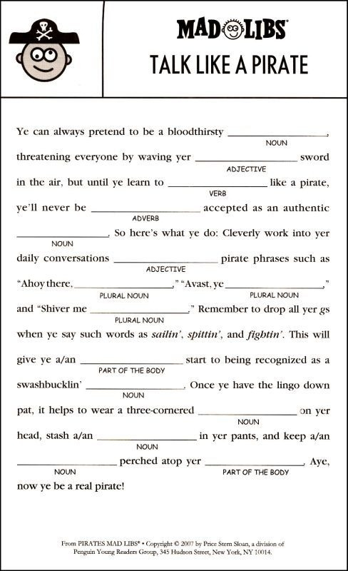 Kids Mad Libs Printable Free Worksheet24