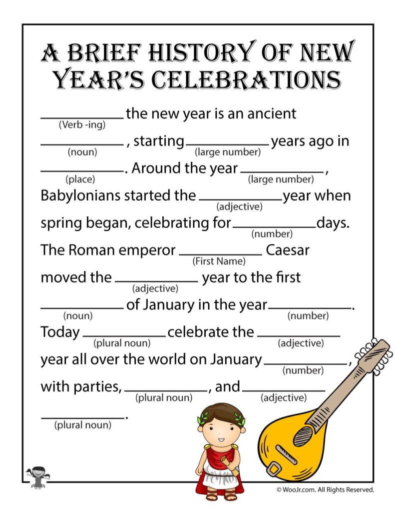 New Years Eve Mad Libs Kids 2022 Printablemadlibs