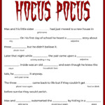 Printable Halloween Mad Libs