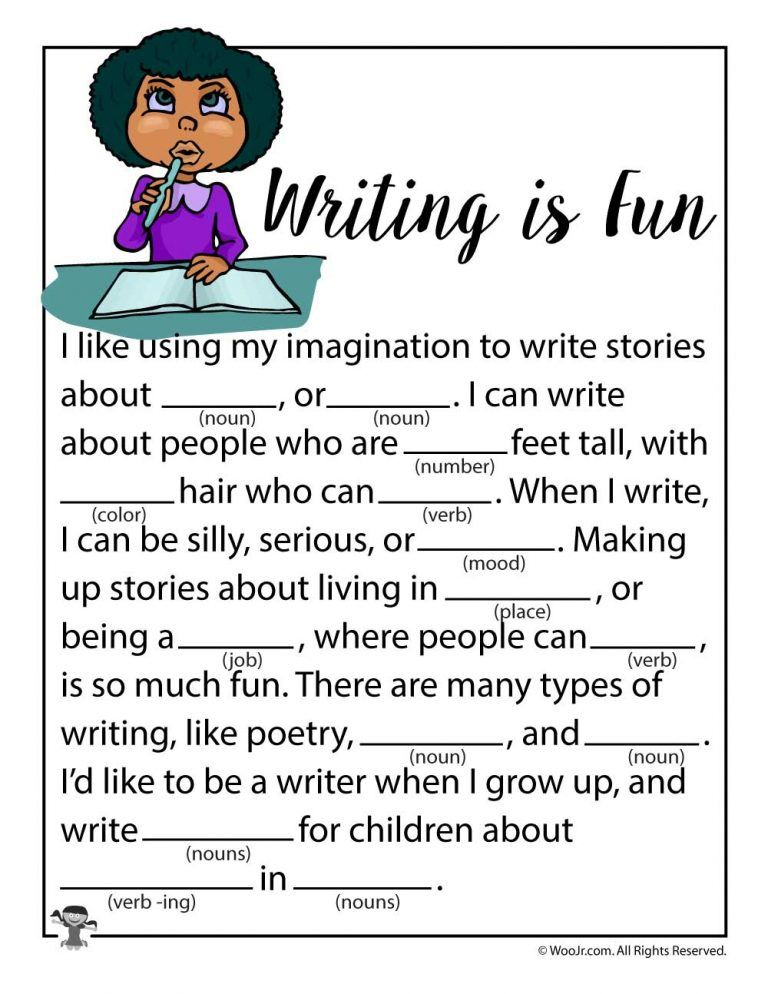 Printable Mad Libs For 1st Graders Printable Word Searches