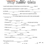 Silly Summer Goals Word Fill In Kids Mad Libs Mad Libs Printable