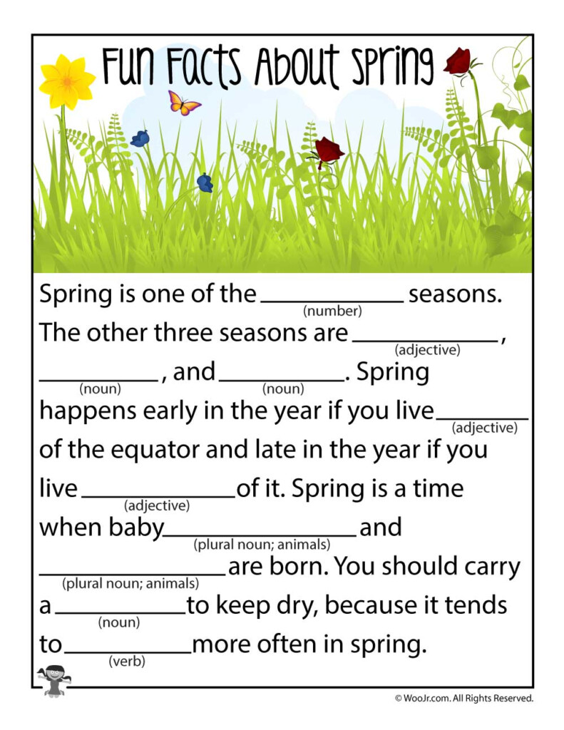 Spring Ad Libs Word Games Woo Jr Kids Activities Children s 
