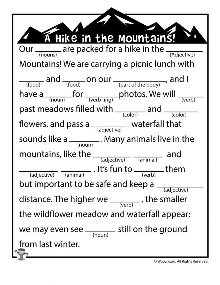 Summer Ad Libs Printable Mad Libs Mad Libs Kids Mad Libs