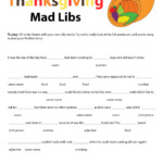 Thanksgiving Mad Libs Modern Homemakers