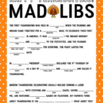 This Silly Thanksgiving Mad Libs Printable Is Perfect For Keeping The