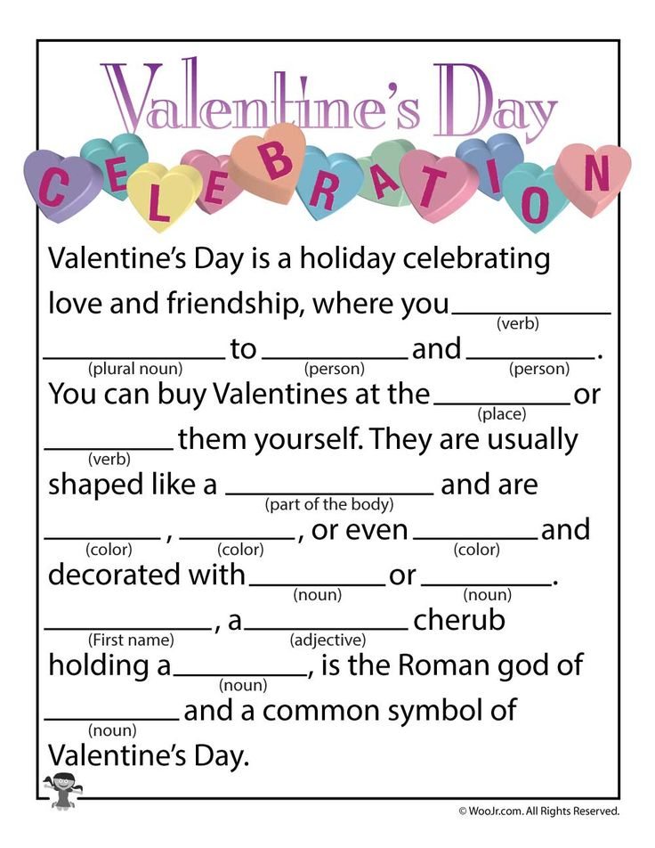 Valentine s Day Mad Libs My Sister s Suitcase Packed With