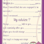 Wedding Guest Book Alternative Mad Lib Cards Tea Party Bridal Shower