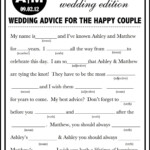 Wedding Guest Book Alternative Wedding Mad Libs Wedding Ad Libs