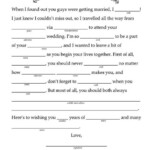 Wedding Mad Libs Free Printable Jenniemarieweddings