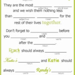 Wedding Shower Mad Lib Template Luxury Chevron Wedding Inspiration