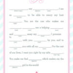 Wedding Vows Disney Mad Libs Disney Weddings Bridal Games Wedding