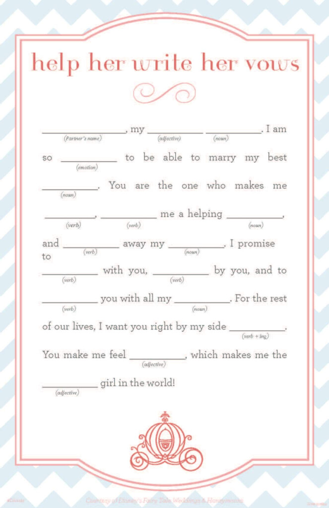 Wedding Vows Mad Libs Free 2022 Printablemadlibs