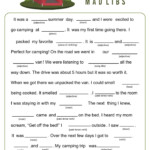 10 Best Camping Mad Libs Printable Camping Theme Classroom Printable