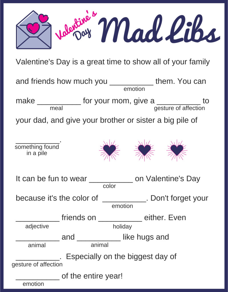 10 Best Love Letter Mad Libs Printable Printablee
