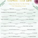 3 Exciting Bridal Shower Games Printables