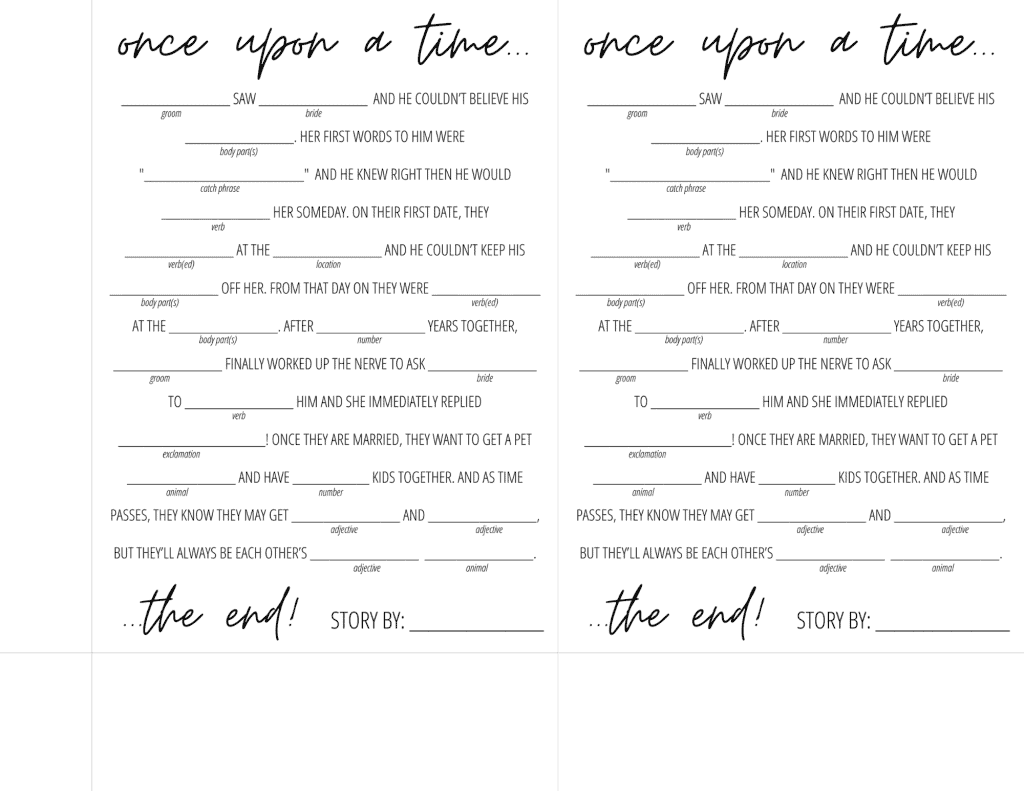 Bachelorette Party Mad Libs Free Printables Printable Templates Printable Mad Libs