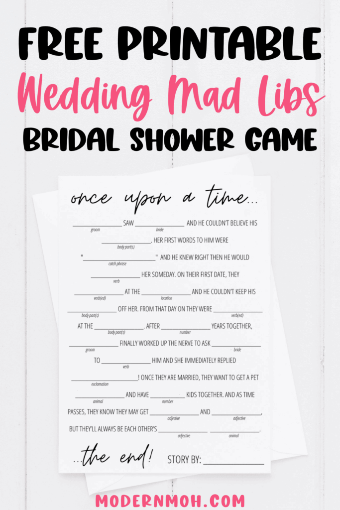 Bachelorette Party Mad Libs Free Printables Printable Templates