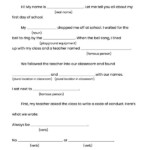Back To School Fill In The Blank Story Printables Imagination Soup
