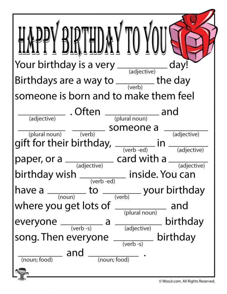 Birthday Ad Libs For Kids Mad Libs Donut Birthday Parties Birthday