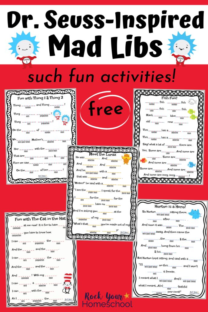 Dr Seuss Inspired Mad Libs 5 Free Fabulous Ways To Have Learning Fun 