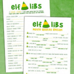 Elf Libs Movie Quotes Madlib Christmas Game For Kids Etsy Holiday