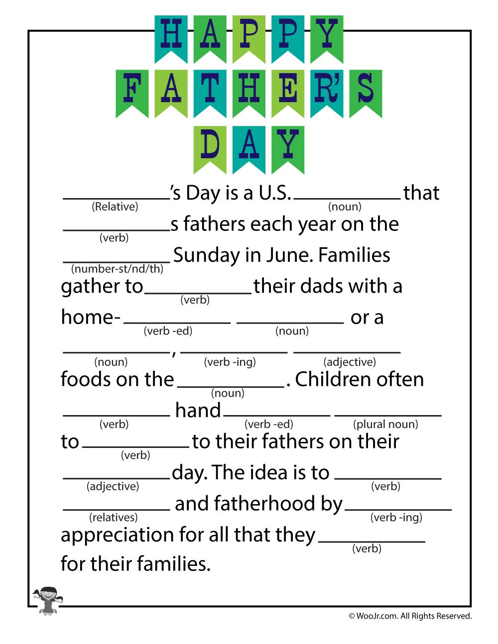 Fathers Day Mad Libs Card THE SHOOT