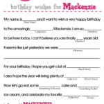 Free Printable Birthday Mad Libs Printable Word Searches