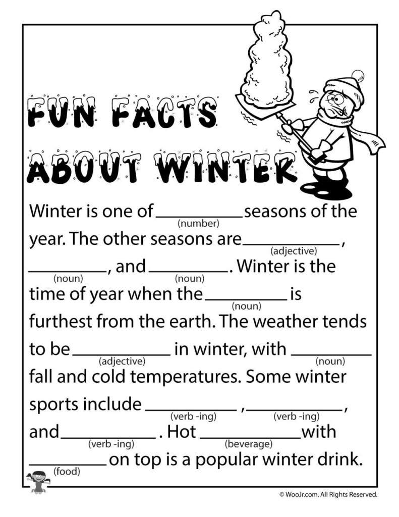 Free Printable Mad Libs Winter 2022 Printablemadlibs