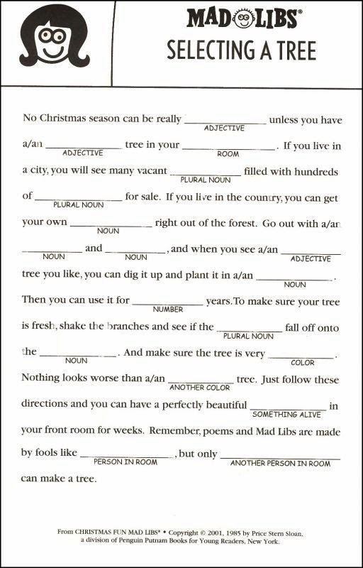 Funny Christmas Mad Libs Printable Christmas Mad Libs Funny 