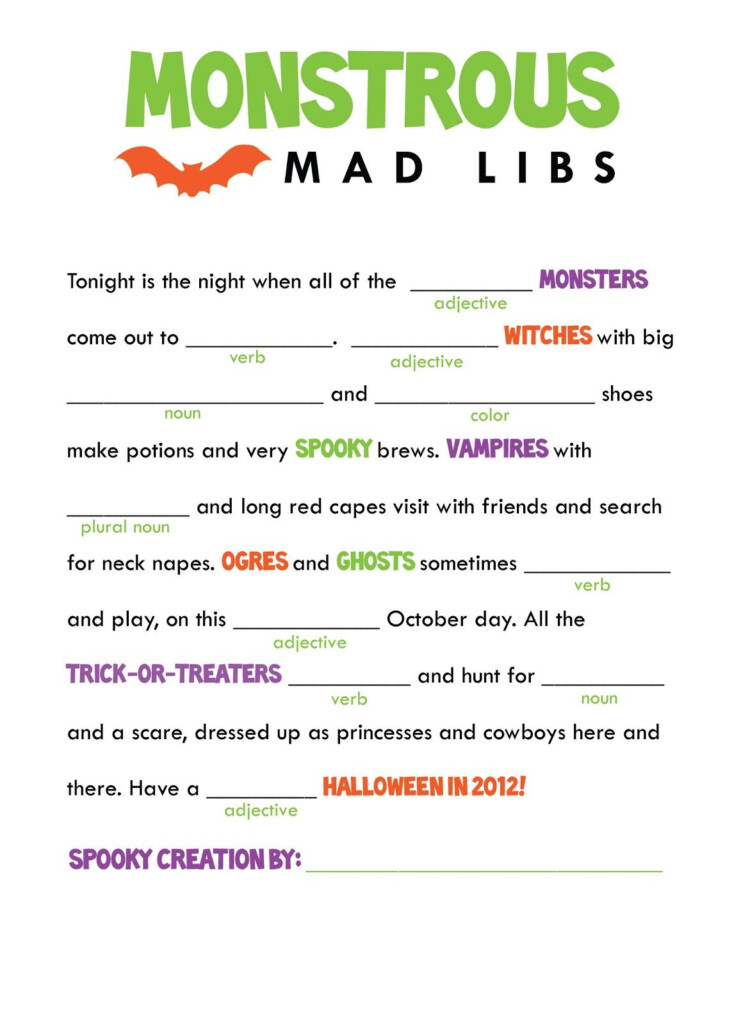 Funny Easy Mad Libs For Kids Printable Tedy Printable Activities