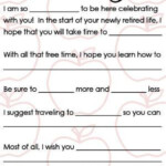 Happy Retirement Mad Libs Printable Customized Retirement Party