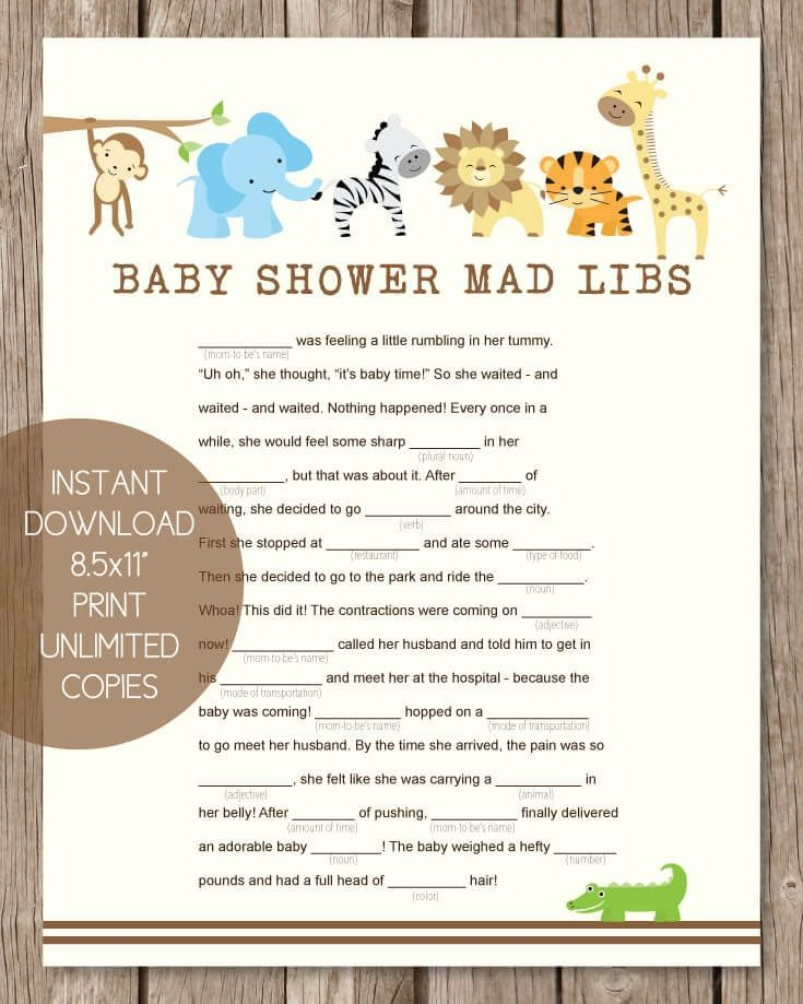 Incredible Free Baby Shower Mad Libs 2023 Camella Homes Bungalow