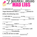 LAS VEGAS BACHELORETTE MAD LIBS Vegas Bachelorette Las Vegas