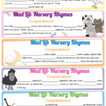 Mad Lib Nursery Rhyme Game Baby Shower Woodland Animals Printable Mad