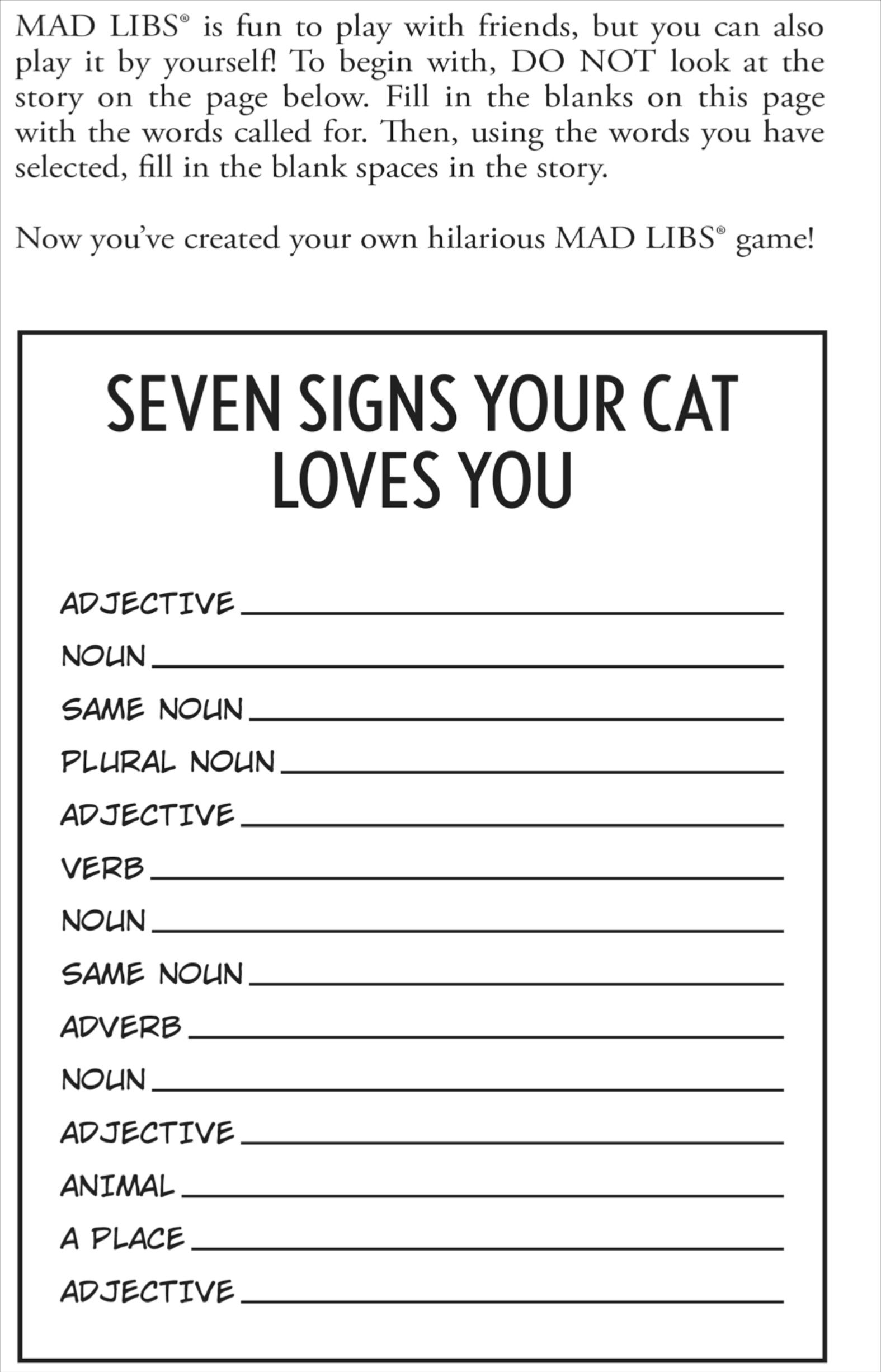 Meow Libs By Mad Libs 9780843182927 PenguinRandomHouse Books 