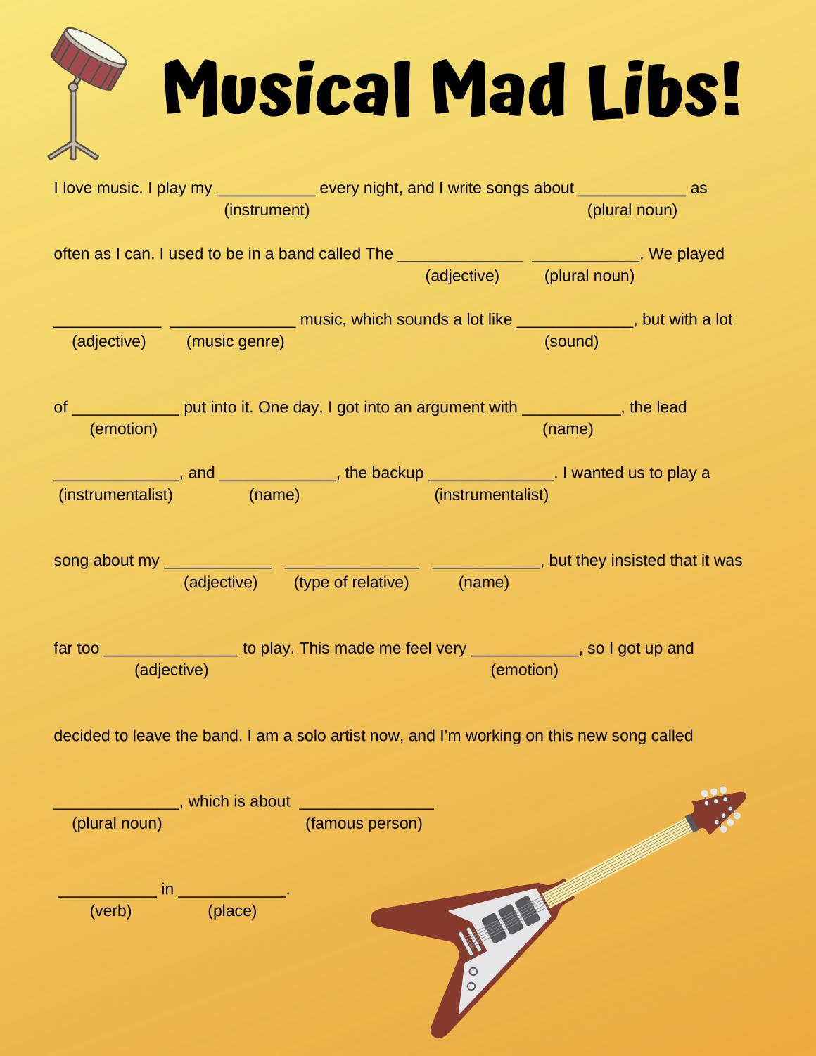 Musical Mad Libs