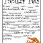 Popular Pets Mad Libs For Kids Woo Jr Kids Activities Kids Mad