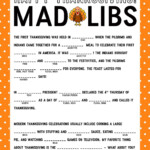 Thanksgiving Mad Libs Printable AEM Tutorials For Beginners