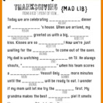 Thanksgiving Printable Placemats Google Search Thanksgiving Mad Lib