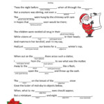 Twas The Night Before Christmas Mad Libs Free Printable Printable Mad