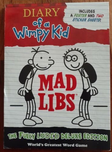 Unused 8x10 Mad Libs DIARY OF A WIMPY KID W Stickers Poster 